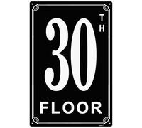 Letreros de aluminio de 8 x 12 pulgadas, 30 etiquetas de habitación duraderas y fáciles de leer para edificios y pasillos de varios pisos, ideales para apartamentos, edificios de oficinas