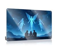 Letreros de estaño personalizados con texto en inglés "Three People Sit On The Ground" (30 x 40 cm)