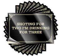 Letreros de fotografía para dos, estoy bebiendo para tres, para pared de cocina y ventana de coche personalizada, arte de pared, letreros de cerveza para despegar y pegar para cueva de hombre (12 x 18