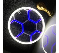 Letreros de fútbol LED neón, ahorro de energía y luminosidad, regalos de cumpleaños para niños/niñas, decoración de tiendas de artículos deportivos, se pueden colocar planos o colgar en la pared