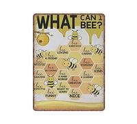 Letreros de hojalata de regreso a la escuela, decoración del aula de What Can I Bee, regalo para profesores, póster Vintage, carteles de hojalata de metal, regalos para decoración de pared, 30x40cm