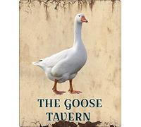 Letreros de lata de taberna de ganso, decoración de pared, bar, cafetería, cocina, alcantarilla, garaje, cartel, arte de pared, letrero de metal, 8 x 12 pulgadas (n.º 300)