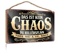 Letreros de madera con texto en inglés «This Is Not Chaos, You Killer Follow Me!» para adolescentes, decoración de porche delantero