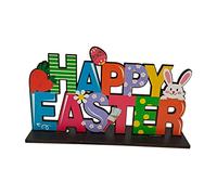 # Letreros de madera para mesa de huevos de Pascua, decoración de bloques de Pascua independiente, bandeja escalonada, decoración de granja, rústico, centro de mesa, letrero de huevo de Pascua para