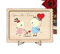 Letreros de madera para parejas, artesanía de recuerdo natural, decoración de puerta hecha a mano para amigos, letrero rústico para el hogar, letrero personalizado con diseño encantador, placas de mad