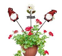 Letreros de Metal con Forma de Enano para jardín, Juego de 3 Adornos Decorativos de Pared y Arte de jardín de Metal, para jardín, hogar, Patio, Camino y césped.