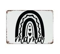Letreros de metal con texto en inglés "Mama Rainbow Country" para exteriores, para decoración del hogar, letreros de aluminio para valla de casa al aire libre, 10 x 14 pulgadas