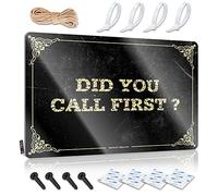 Letreros de metal divertidos con texto en inglés "Did You Call First", accesorios para habitación de adolescentes y niños (30 x 40 cm)