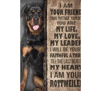 Letreros de metal divertidos con texto en inglés "I Am Your Rottweiler I Am Your Friend Till The Last Beat of My Heart", letrero de estaño, arte elegante, decoración de pared, placa de hierro, regalo