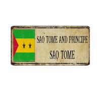Letreros de metal divertidos y novedosos para exteriores de Sao Tome And Principe SAO TOME, letreros de metal para exteriores, recuerdo nacional, país, decoración de pared de carretera, letreros de