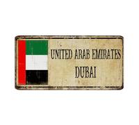 Letreros de metal personalizados de Dubái de los Emiratos Árabes Unidos, letreros de metal vintage para hombre, recuerdo de país nacional, decoración de pared, letrero de aluminio para terraza