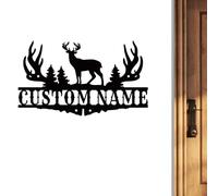 Letreros de metal personalizados, letrero con nombre de monograma personalizado, regalos de boda, arte de pared al aire libre para apellidos, regalos de aniversario de boda para mujeres, esposa