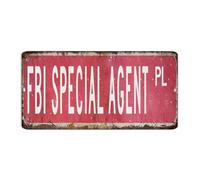 Letreros de metal personalizados para exteriores con el Agente Especial del FBI para exteriores, serie PL, regalo profesional, decoración de pared, letrero de metal de aluminio para cabaña,