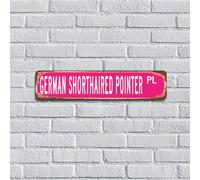 Letreros de metal personalizados para exteriores, con puntero alemán de pelo corto, decoración de pared, letreros de aluminio para porche, garaje, dormitorio, amante de los animales, póster artístico