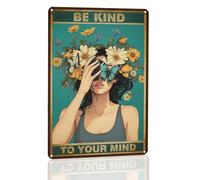 Letreros De Metal Pienso para Mí Mismo: ¡Qué Mundo Tan Maravilloso! Nostálgico Cartel De Metal para Pared Decorativo Placa De Pared Póster para Playa Taller Película Tienda 30X20Cm
