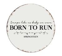 Letreros de metal redondos de 30,5 x 30,5 cm, diseño con texto en inglés "Tramps Like Us' Baby We Were Born to' Run", para sala de estar, decoración de habitación para hombres, letreros inspiradores