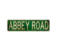 Letreros de metal retro con diseño de Instagram estilo Abbey Road Street Signs Scenic Retro Road Signs Country Retro Metal Wall Man Cave 10 x 40 cm signos decorativos