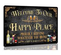 Letreros de metal retro para bar: ""Servimos con orgullo lo que traigas"", letrero r stico de aluminio para pub, cafeter a, hogar, bar, placa de 8