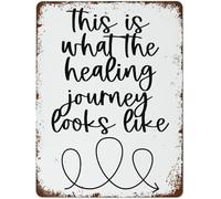 Letreros de metal vintage Healing Isn'T Linear Nutritionist Office Decor Food Is Medicine Holistic Wellness Póster de aluminio para pared, letrero de lata para el hogar, bar, granja, habitación