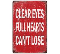 Letreros de metal vintage "Ojos claros, corazones llenos, no se puede perder", cartel de hojalata con cita motivacional e inspiradora, placa decorativa para pared, para el hogar, cafetería, club, ofi