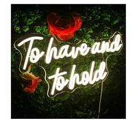 Letreros de neón para Colgar Lámpara de Ambiente Relajante con Letras en inglés To Have and Hold,Letrero neón,Luces Decorativas artísticas