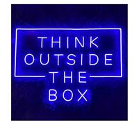 Letreros de neón para Colgar Letrero Luminoso de neón Think Outside The Box con atmósfera Relajante para Dormitorio y decoración del hogar, 60 cm(B)