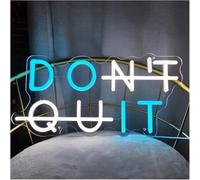 Letreros de neón para Colgar Luz de neón NO TE Rindas para Dormitorio, Sala Estar, para Fiesta, decoración del hogar, 19,8 × 40 cm