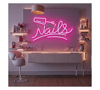 Letreros de neón para Colgar Nails Neon Sign Beauty Salon Decoration LED Light For Nail Shop Room Wall