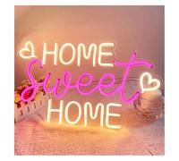 Letreros de neón para Colgar para lámpara de neón Palabra prestada Hogar para Dulce hogar para Letrero