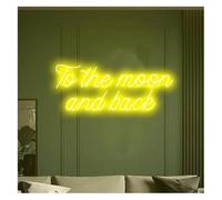 Letreros de neón para Colgar para lámpara de neón, préstamo Palabra a The Moon and Back para Letrero LED Light(A)