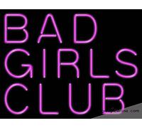 Letreros de neón para decoración de pared, Bad Girls Club, hecho a mano, tubo LED de neón, PVC, 14 x 17 pulgadas