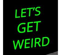 Letreros de neón para decoración de pared, con texto en inglés "Let's Get We Rd", hecho a mano, tubo LED de neón, PVC, 14 x 17 pulgadas