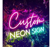 Letreros de Neón Personalizados, Luz Neón Decoracion Pared Personalizado Para Luces LED Luminosas Letrero De Neon Para Decoración De Bar Boda Fiesta De Cumpleaños Luz (Personalización)