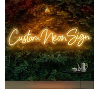 Letreros de neón personalizados, para decoración de pared, letrero LED para negocios, para dormitorio (opcional de 25 a 152 centímetro m.)