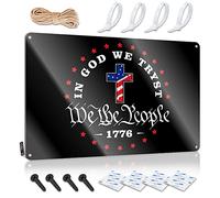 Letreros de pared con texto en inglés "We The People In God Trust", para habitación de niños, letreros divertidos para el hogar y bar (30 x 40 cm)