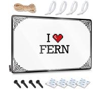 Letreros de pared divertidos para decoración de pared, arte de pared con texto en inglés "I Love Fern", estilo retro grunge, decoración para cobertizo (30 x 40 cm)