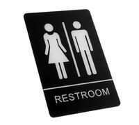 Letreros de Unisex de Acrílico para Inodoro Señalización con Pictogramas para Oficinas y Instalación sin Residuos