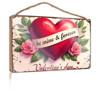 Letreros divertidos con texto en inglés «For Man Cave Be Mine & Forever: A Valentine's Day» con texto en inglés «For Man Cave Be Mine & Forever: A Valentine'S Day» (15 x 28 cm)