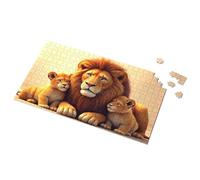 Letreros divertidos de bar Family Of Lions: A Heartwarming Scene Picture Puzzle Funny Coffee Signs Home (500 unidades)