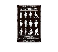 Letreros divertidos for baño, simplemente lávate las manos, lata de Metal Vintage, puerta inclusiva, señal género for el, hogar, Hote