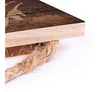 Letreros divertidos para el baño, velo azul con bordado dorado: un retrato de serenidad y Eleg Wooded, letrero de madera para decoración de casa de campo para el dormitorio (15 x 28 cm)