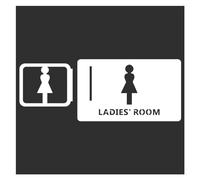 Letreros for baños, centros comerciales, edificios de oficinas, placas for puertas, placa indicadora recordatorio, señal orientación, señalización for, montaje lateral en 3D(20x12cm-01)