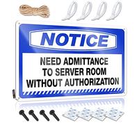 Letreros geniales para dormitorio, aviso de necesidad de admisión a la sala de servidores sin autorización, letrero de estaño, accesorios para bar, cueva de hombre, divertido (30 x 40 cm)