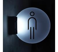 Letreros LED para baños, Letrero de baño iluminado doble cara 10 pulgadas for mujer y hombre, for decoración pared, for tienda, bar club(C)