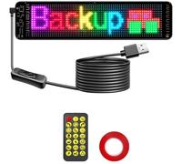 Letreros LED publicitarios brillantes y flexibles, USB de 5 V, con patrón de texto personalizado, animación, pantalla programable para tienda, coche, bar, hotel, 15 x 4 pulgadas