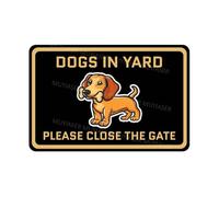 Letreros Mantenga La Puerta Cerrada. Perros Gran Danés En El Patio. Vintage Placas Nostálgico Placa De Pared Póster para Invernadero Club Sala De Juegos 30X20Cm
