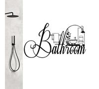 Letreros Metálicos Para Baño - Letrero Artístico De Palabra En Metal Para Pared De Baño,Decoración De Arte De Pared Para Hogar, Apartamento, Dormitorio Estudiantil, Hotel Y Área De Entrada