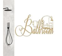 Letreros Metálicos Para Baño, Letrero Decorativo Recortado Para Pared De Baño, Arte Decorativo De Pared Vintage Para Dormitorio Apartamento Entrada Estilo Rústico