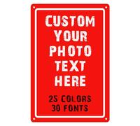 Letreros metálicos personalizados para exteriores, letreros personalizados para exteriores, haz tu propio cartel con foto/texto/logotipo, letrero personalizado para oficina, negocios, lugar de