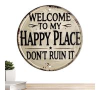 Letreros Metálicos,Póster para Pared 20 x 20 Centímetros,Letreros Decorativos de Hogar | para Puerta de Entrada Principal Habitación Sala de Estar Jardín y Espacios Interiores y